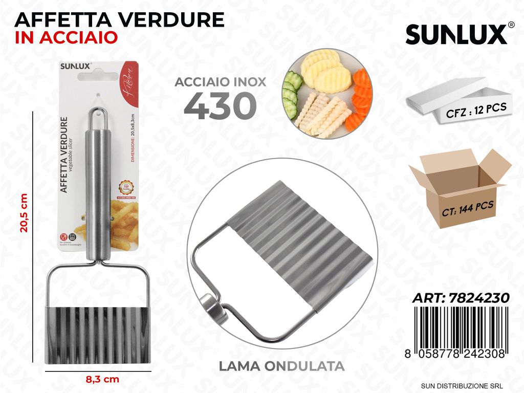Affetta Verdure in Acciaio 430 8.3*20.5CM