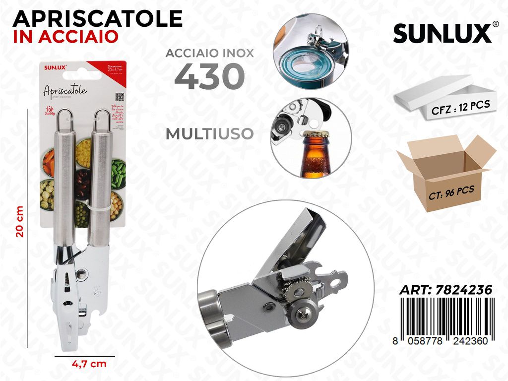 Apriscatole Multiuso in Acciaio 430 4.7*20CM