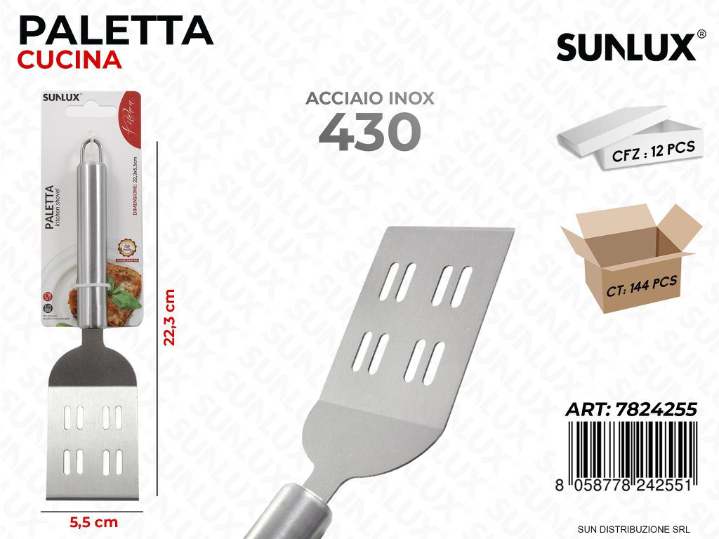 Paletta Cucina in Acciaio 430 5.5*22.3CM