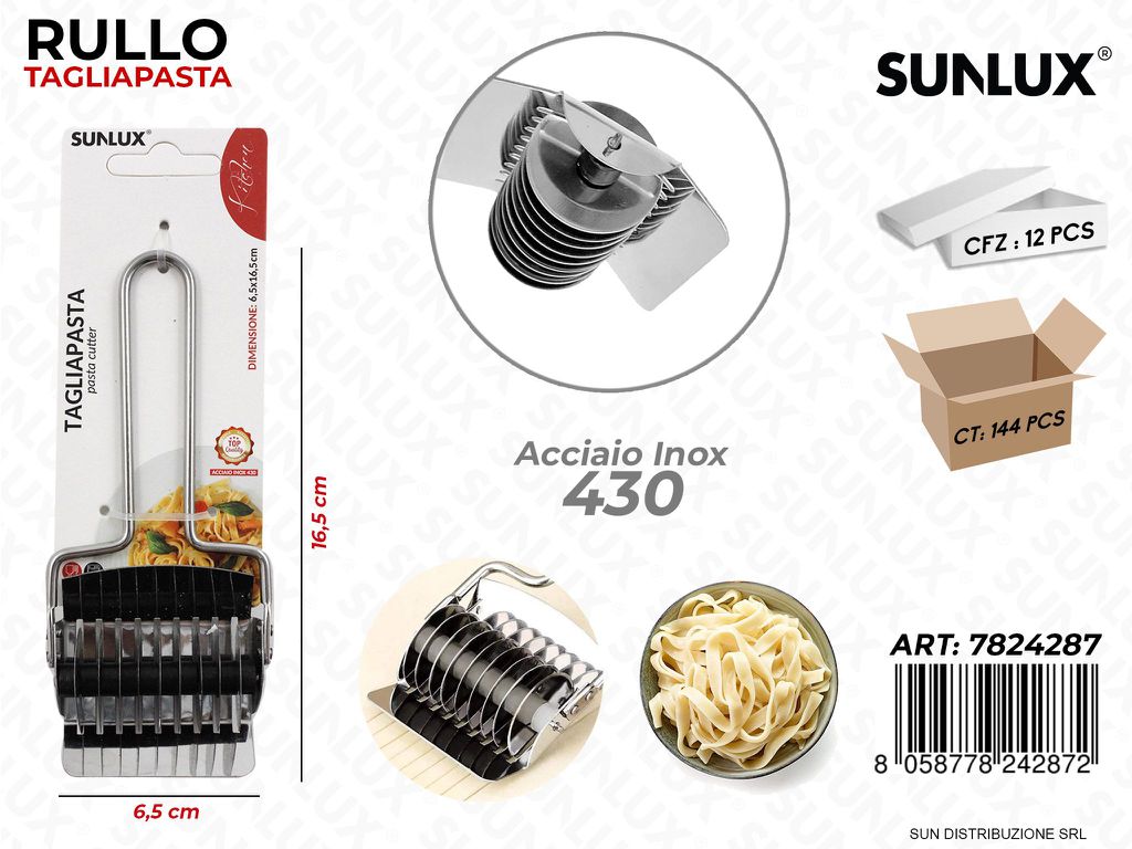 Rullo Taglia Pasta Acciaio 430 6.5*16.5CM
