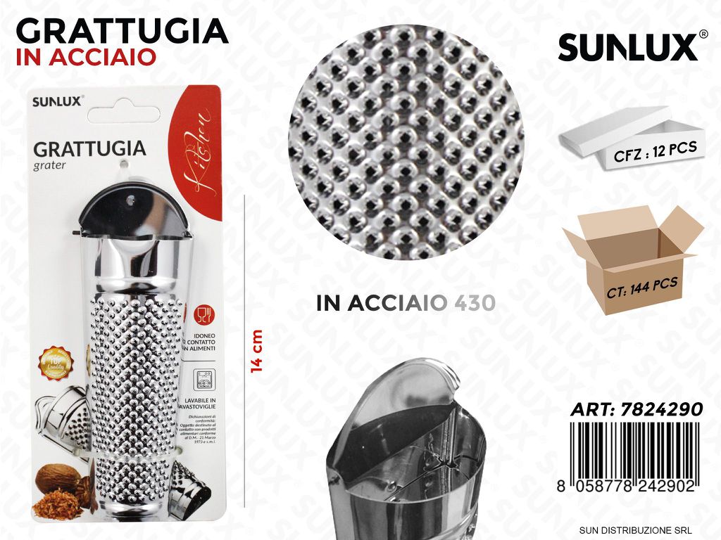 Grattugia in Acciaio 430 14CM