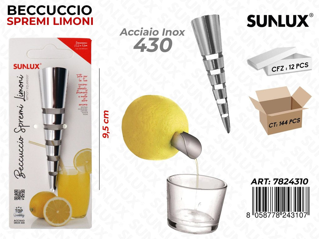 Beccuccio Spremi Limone Acciaio 430 9.5CM