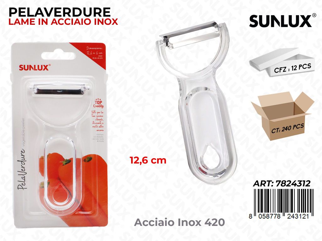 Sunlux Pelaverdure Acciaio Inox 12.6CM