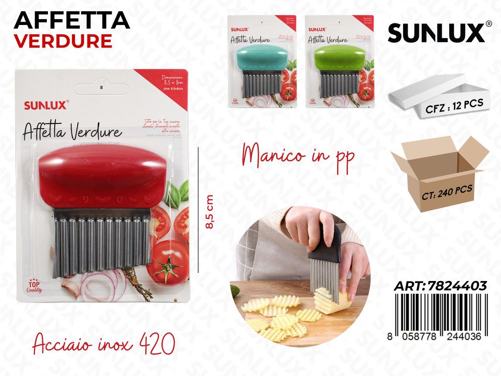 Affetta Verdure Acciaio 420 Col. Ass. 8.5CM