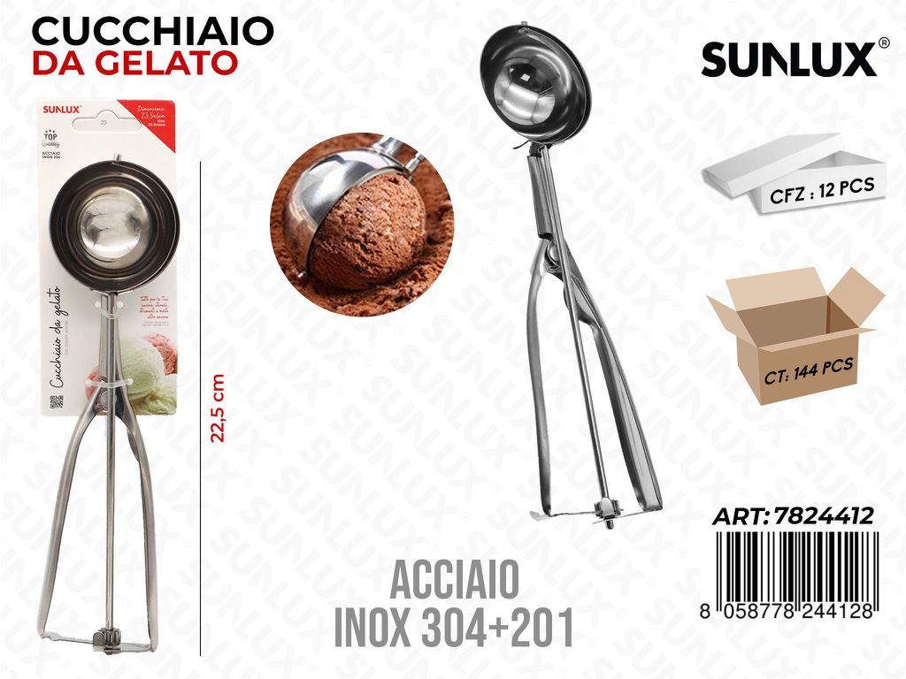 Cucchiaio da Gelato Acciaio 304-201 23.5CM