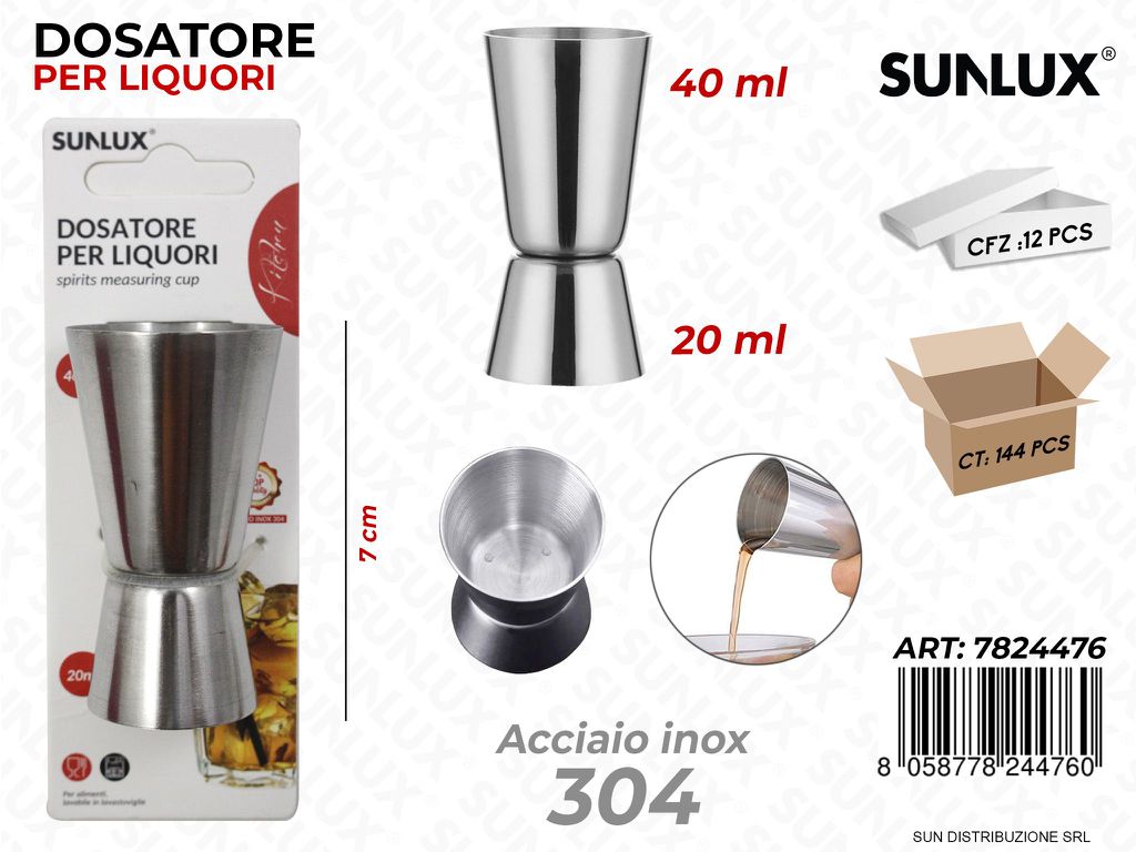 Dosatore per Liquori Acciaio 304 20-40ML