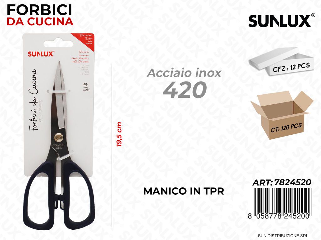 Forbici da Cucina Acciaio 420 19.5CM
