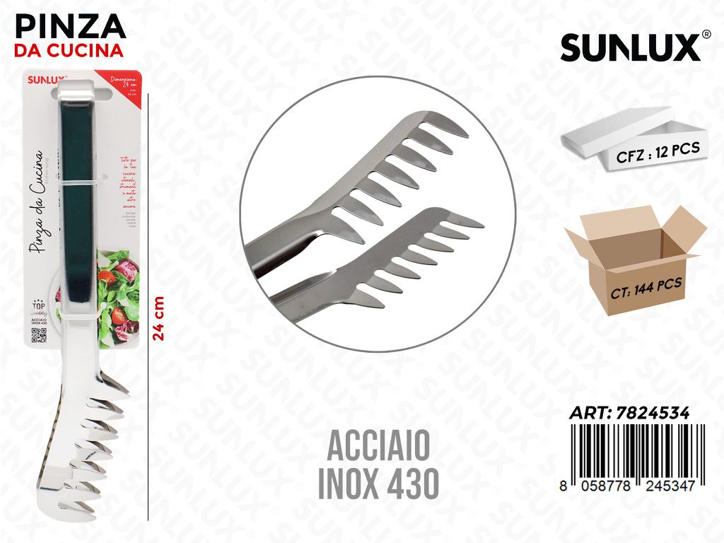 Pinza da Cucina in Acciaio 430 24CM