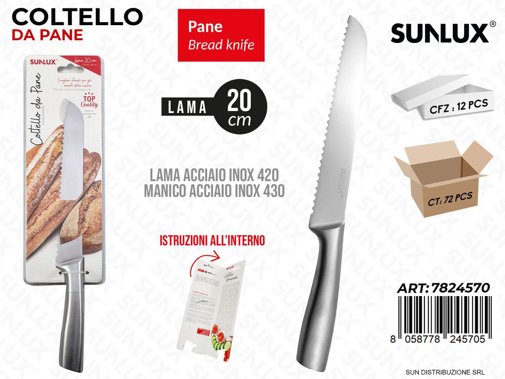 Coltello da Pane Acc. 420-430 Lama 20CM