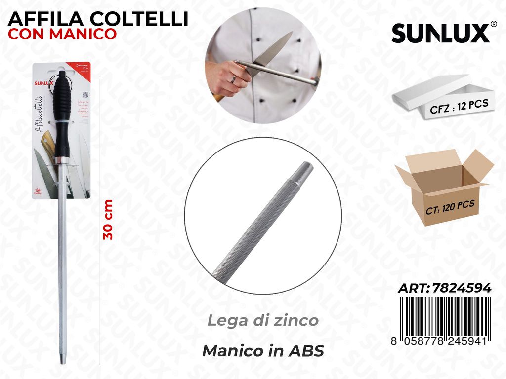 Affila Coltelli in Lega di Zinco 30CM