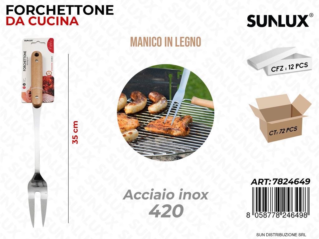 Forchettone da Cucina Acciaio 420 35CM