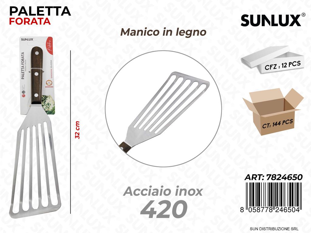 Paletta Forata Acciaio 420 32CM