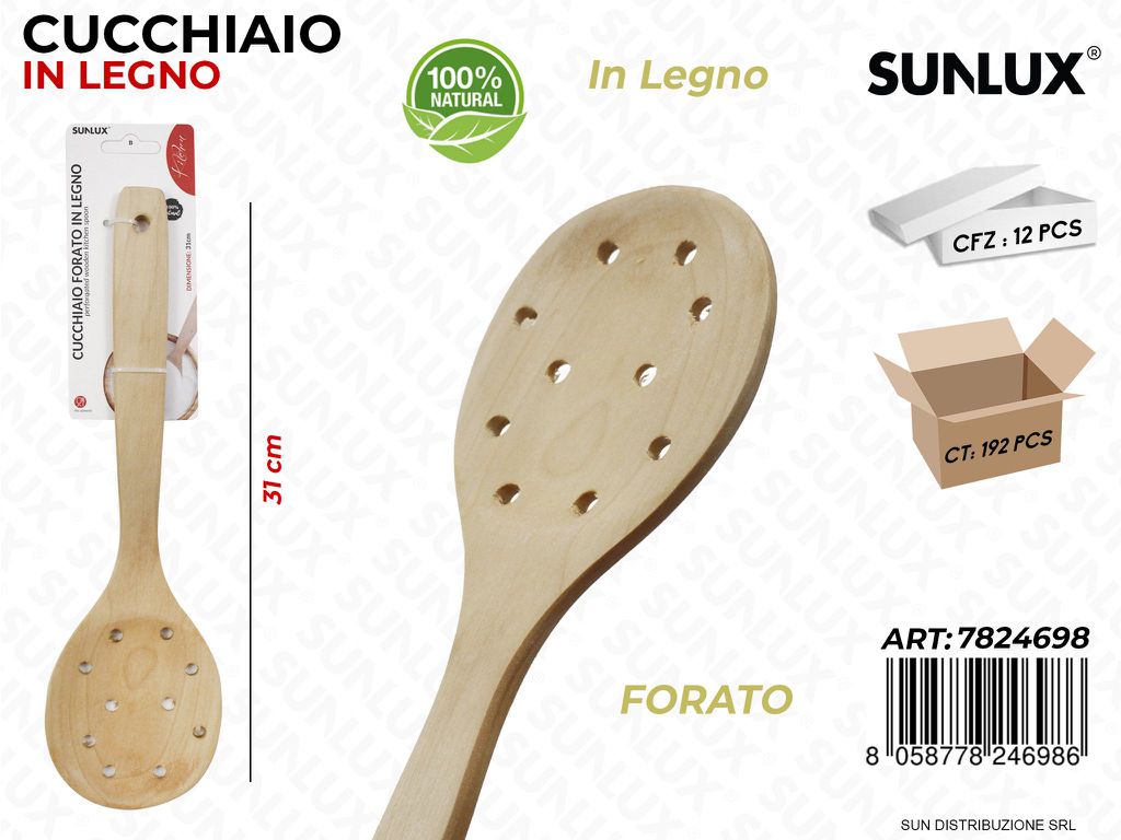 Cucchiaio Forato in Legno 31CM