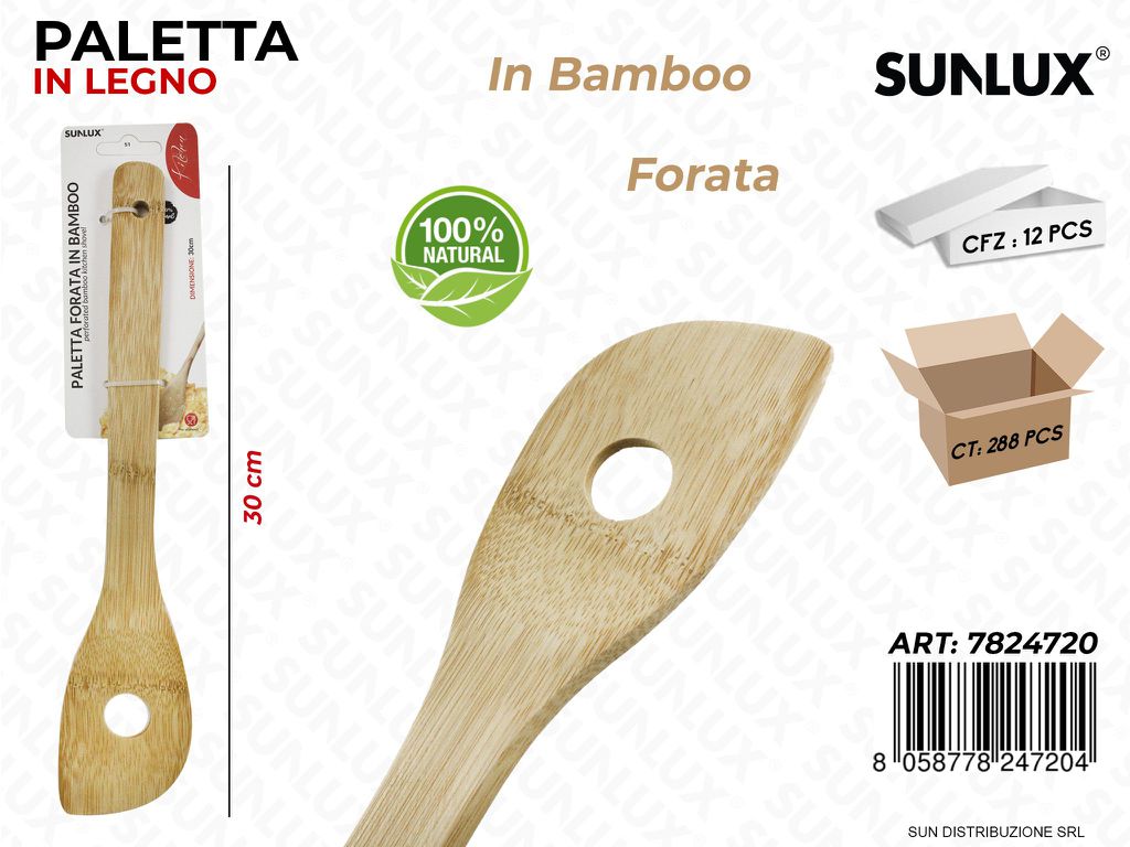 Paletta Forata in Bamboo 30CM