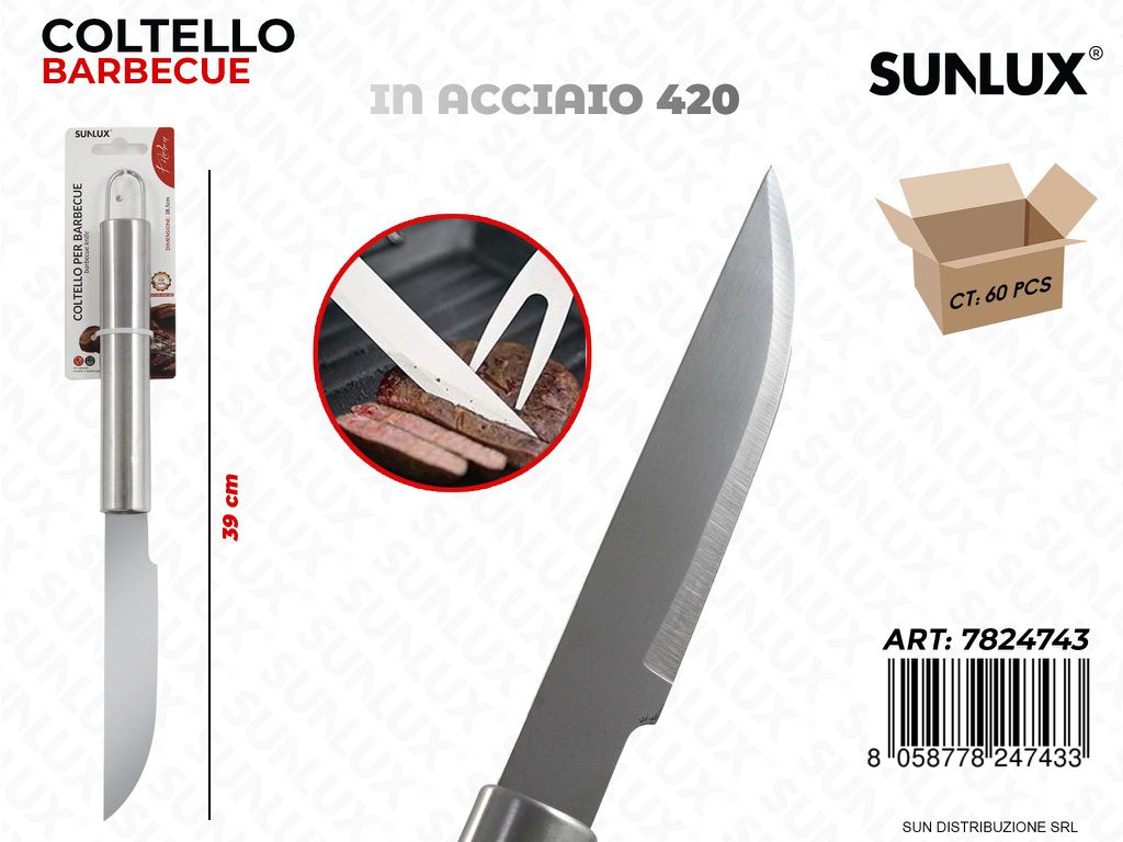 Coltello per Barbecue Acciaio 420 39CM