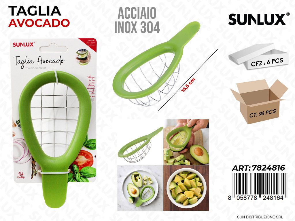 Taglia Avocado Acciaio 304 15.5CM