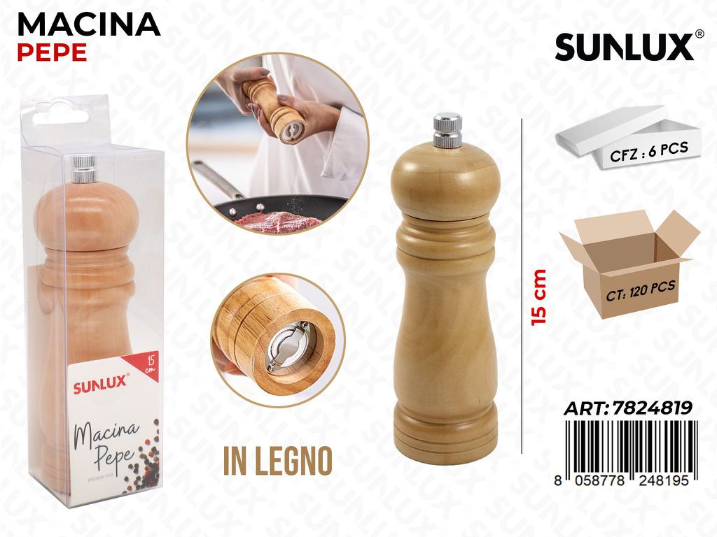 Macina Pepe in Legno 15CM