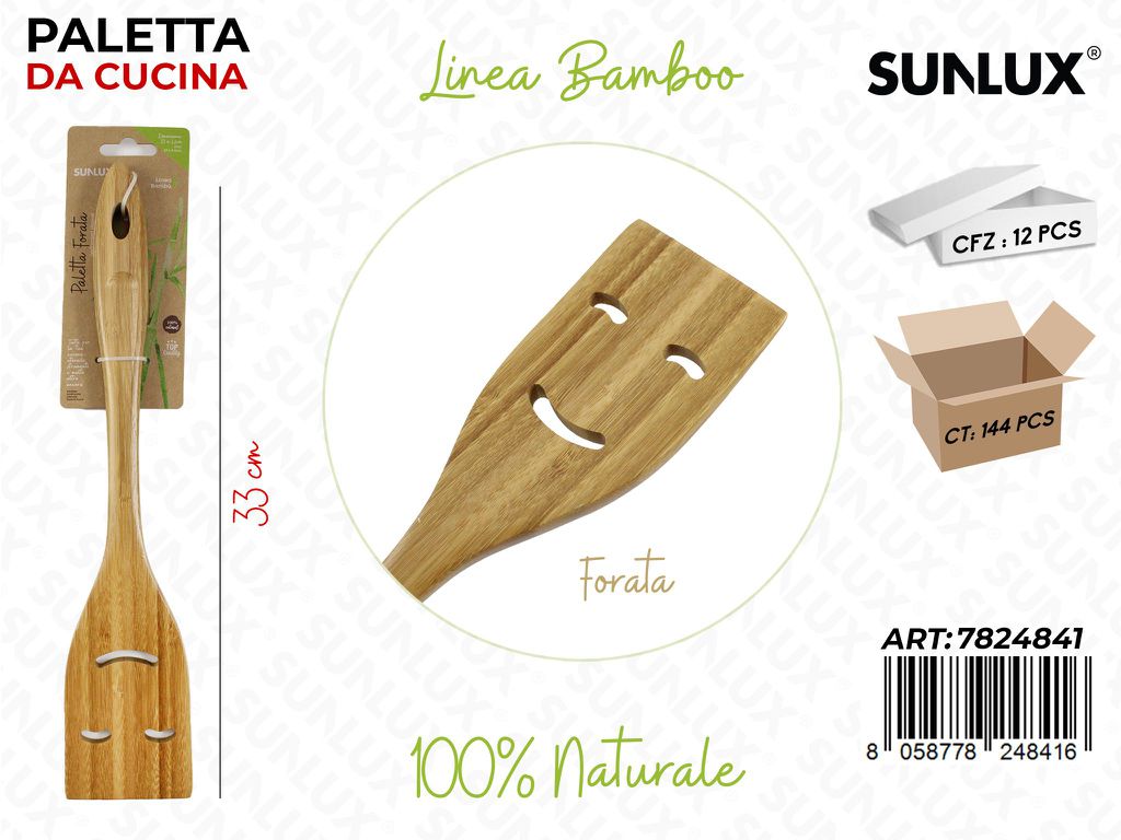 Paletta da Cucina Forata in Bamboo 33CM