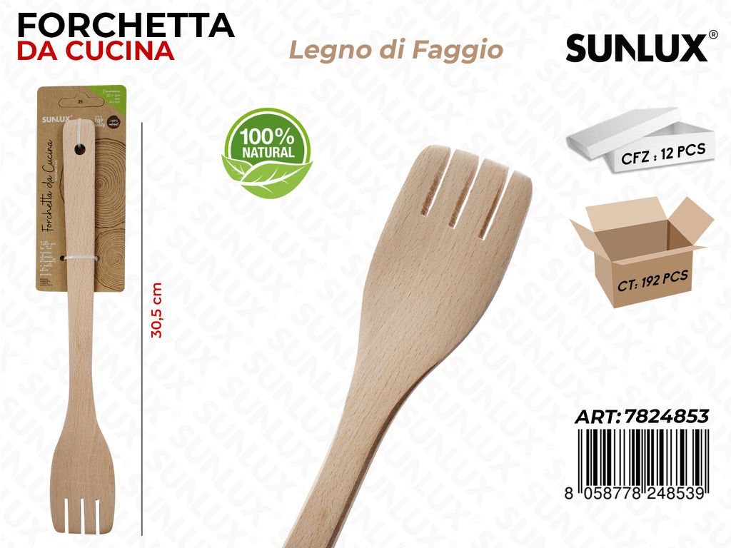 Forchetta da Cucina Legno Faggio 30.5CM