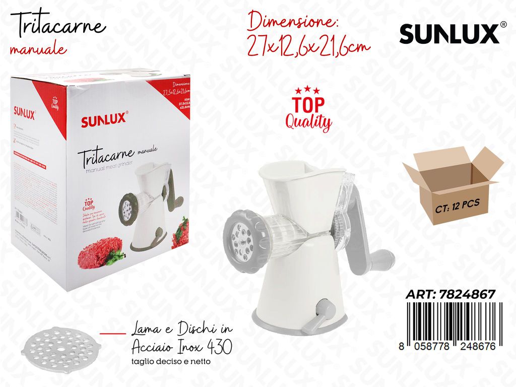 Sunlux Tritacarne Manuale Acc. 430 27*12.6*21.6CM