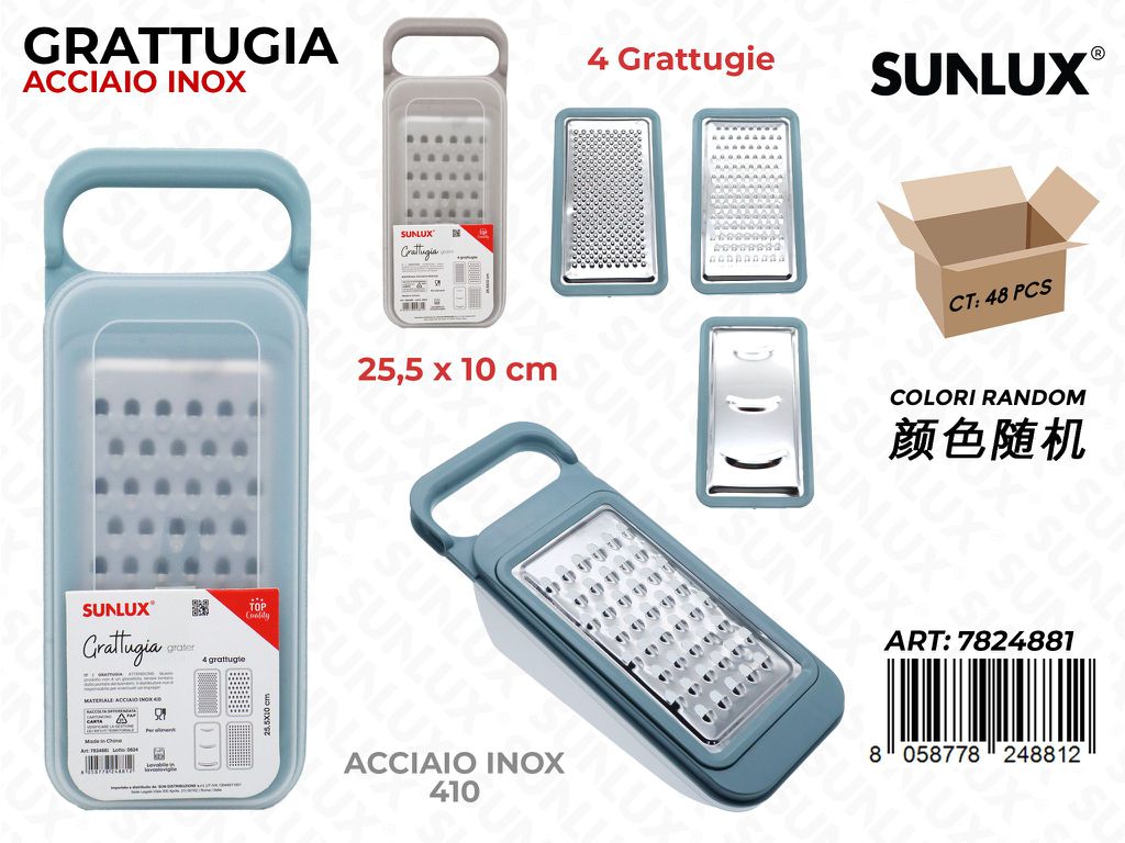Sunlux Grattugia Ass. Acciaio 410 25.5*10CM