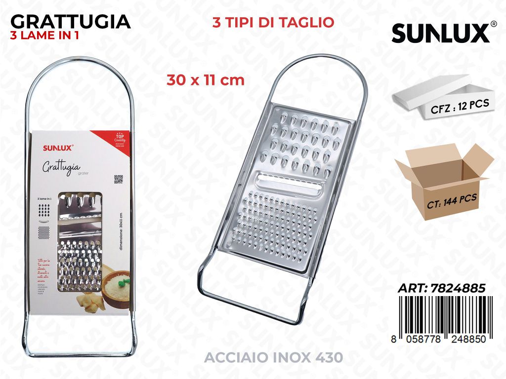 Sunlux Grattugia 3LAME Acciaio 430 30*11CM