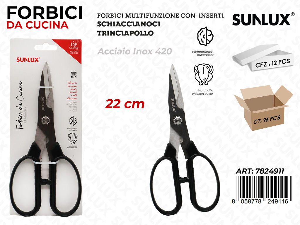 Sunlux Forbici da Cucina Acc. 420 22CM