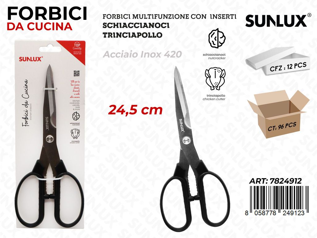 Sunlux Forbici da Cucina Acc. 420 24.5CM
