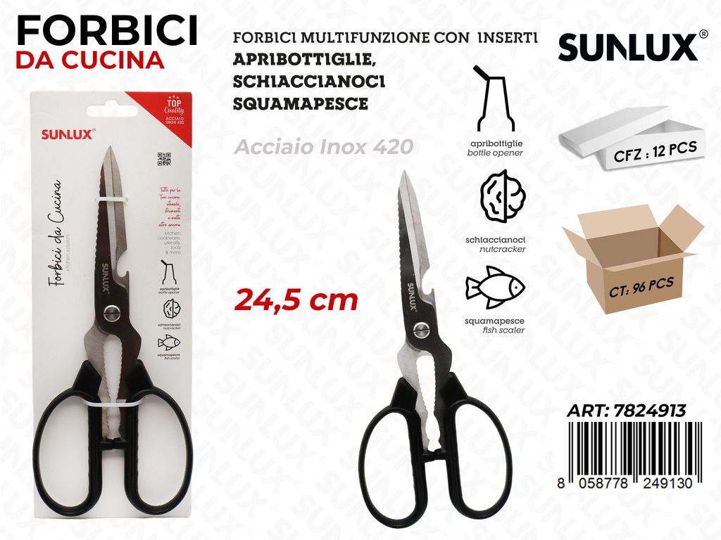 Sunlux Forbici da Cucina Acc. 420 24.5CM