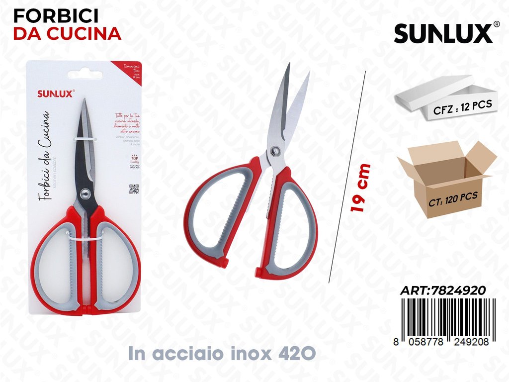 Sunlux Forbici da Cucina ACC.420 19CM