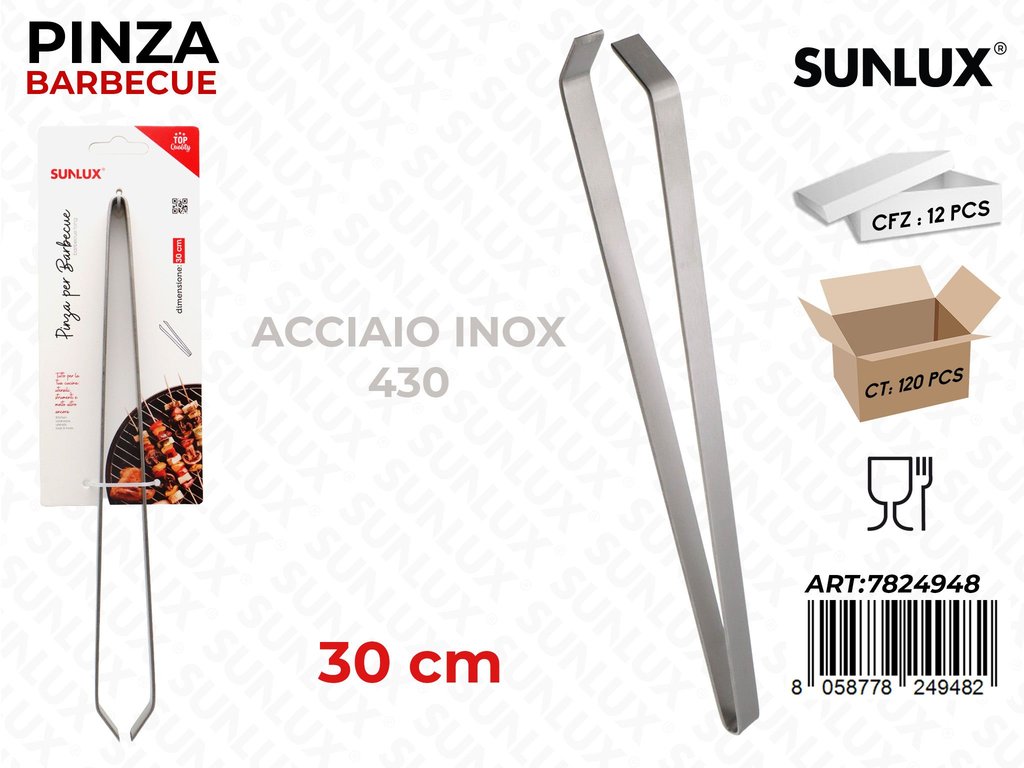 Sunlux Pinza Barbecue Acc.inox 430 30CM