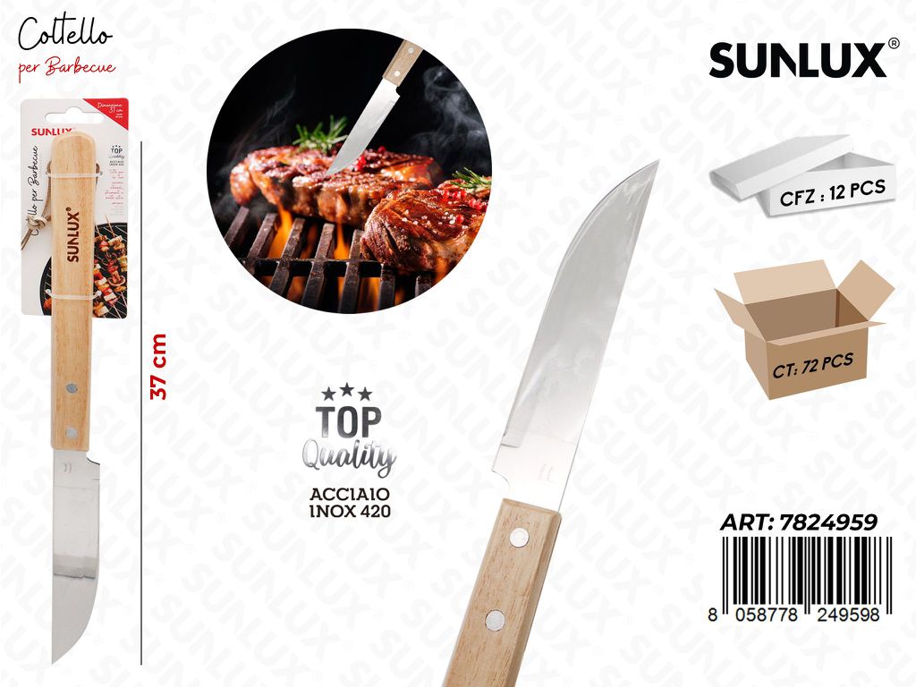 Sunlux Coltello per Bbq Acciaio 420 37CM