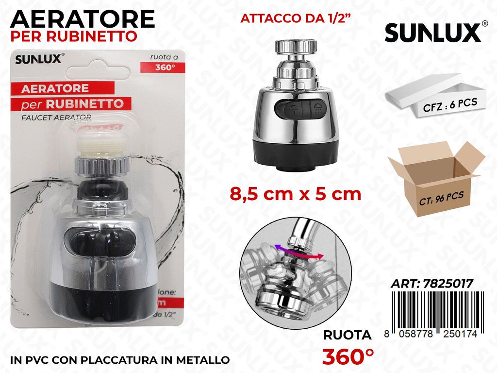 Sunlux Aeratore Rubinetto 8.5*5CM