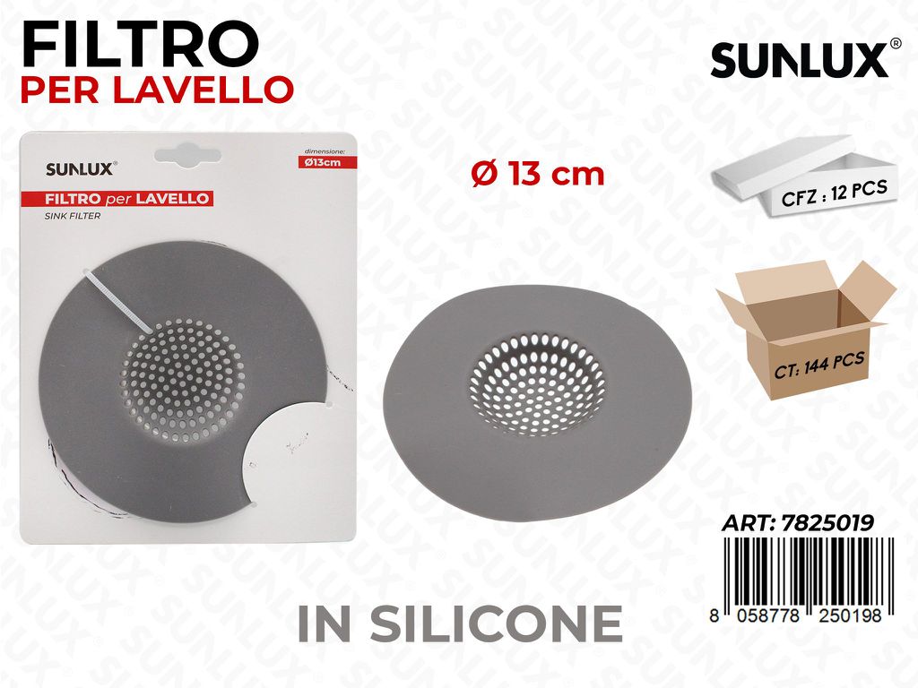 Sunlux Filtro per Lavello Silic. D.13CM