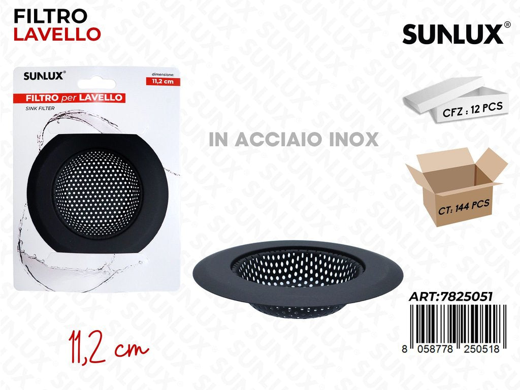 Sunlux Filtro per Lavello Acc. Inox 11.2CM
