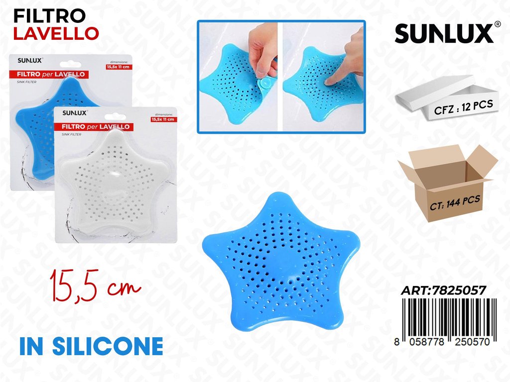 Sunlux Filtro per Lavello Silicone Ass. 15.5CM