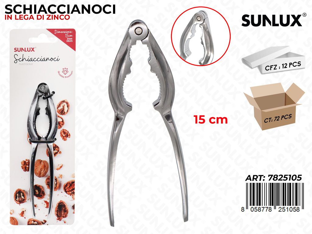 Sunlux Schiaccianoci Lega di Zinco 15CM / Pz da 12