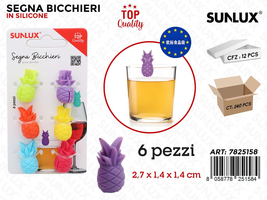 Sunlux Segna Bicchieri 6PCS 2.7*1.4*1.4CM