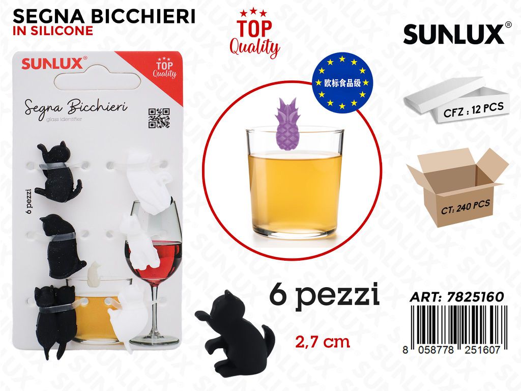 Sunlux Segna Bicchieri 6PCS 2.7CM