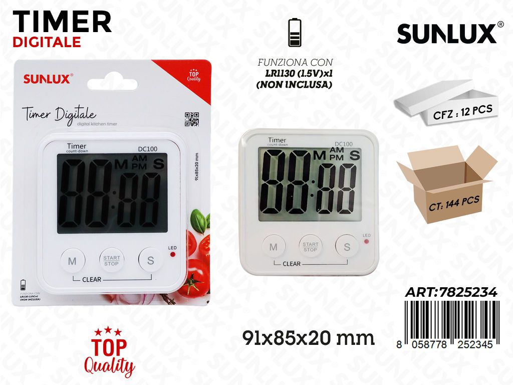 Sunlux Timer Digitale 91*85*20MM