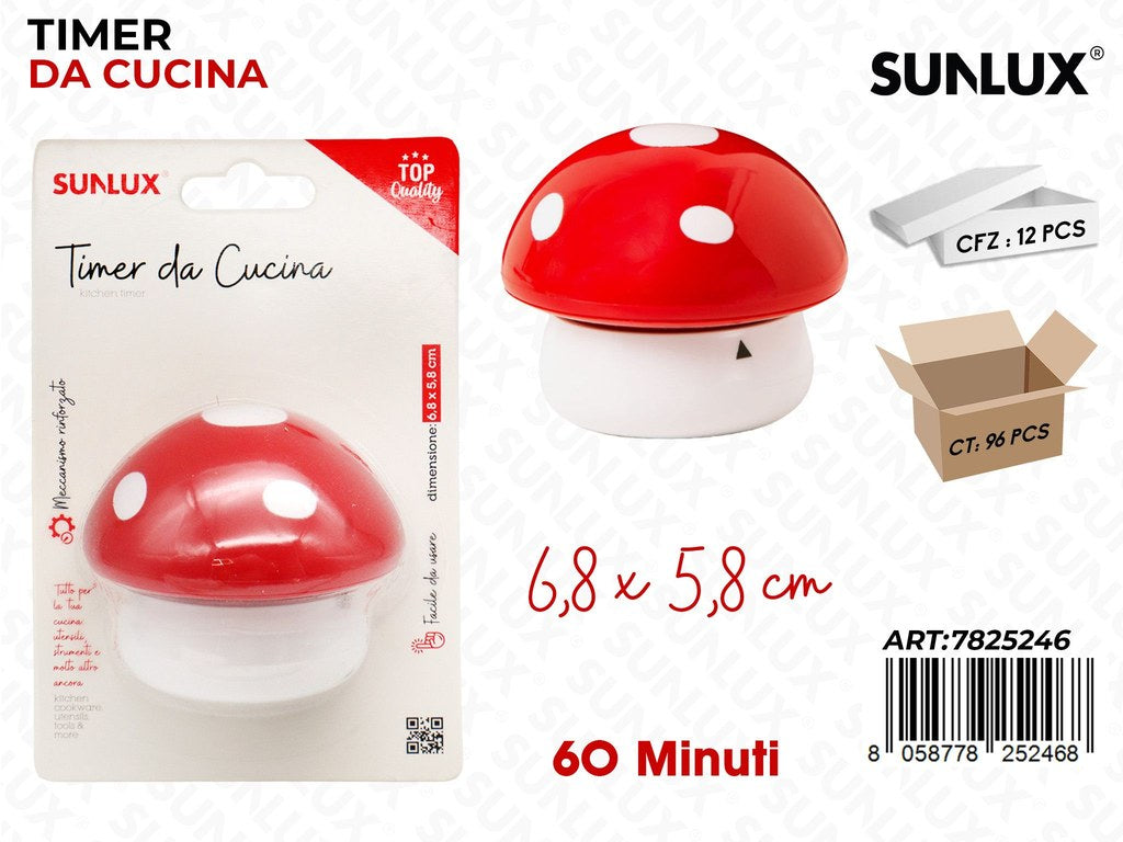 Sunlux Timer da Cucina 60MIN. 6.8*5.8CM