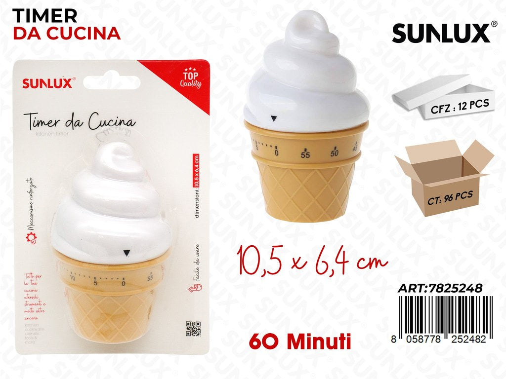 Sunlux Timer da Cucina 60MIN. 10.5*6.4CM