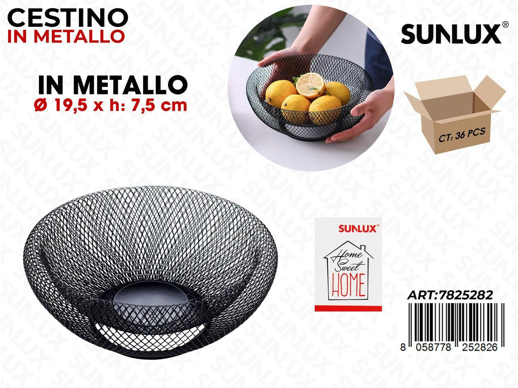 Sunlux Cestino Frutta in Metallo 19.5*7.5CM