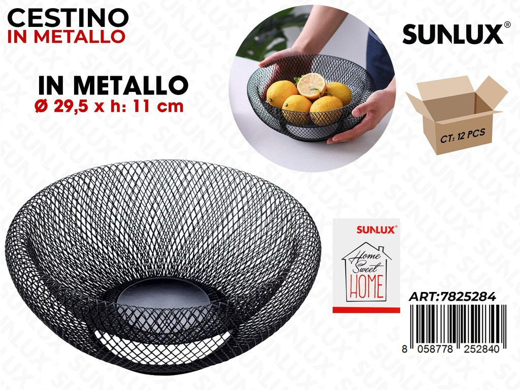 Sunlux Cestino Frutta in Metallo 29.5*11CM