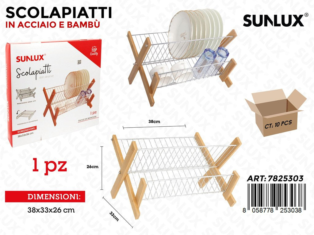 Sunlux Scolapiatti Acc.-bambu 38*33*26CM