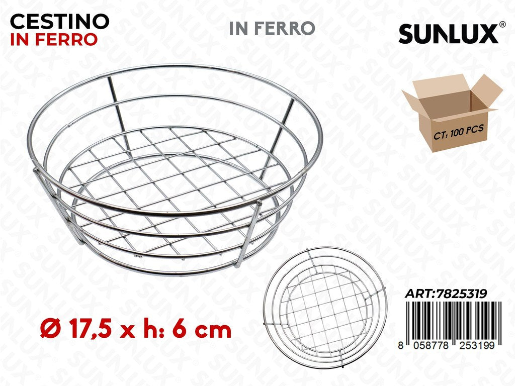 Sunlux Cestino in Ferro D.17.5*6CM