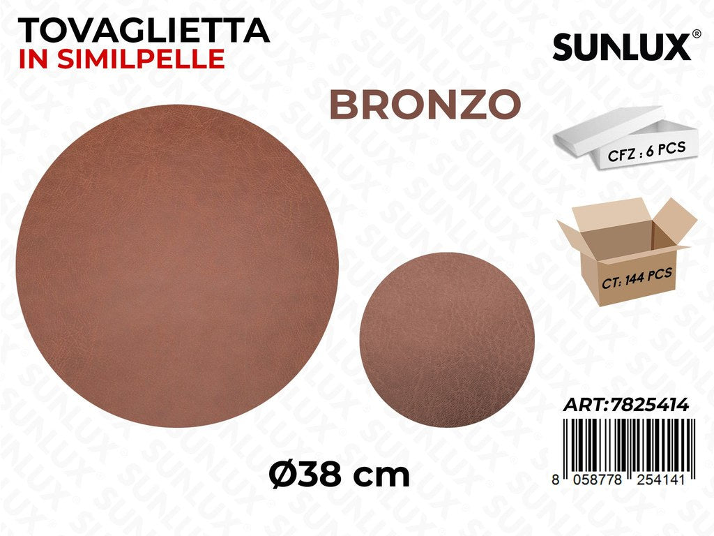 Sunlux Tovaglietta in S/Pelle Bronzo D.38CM