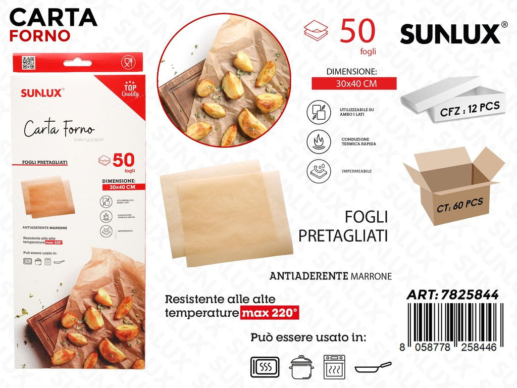 Sunlux Carta Forno Marr. 50PCS 30*40CM MAX220