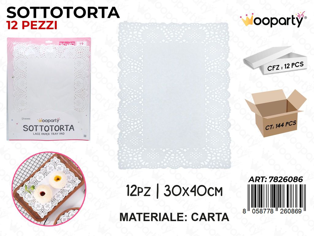 Wooparty Sottotorta 12PCS 30*40CM