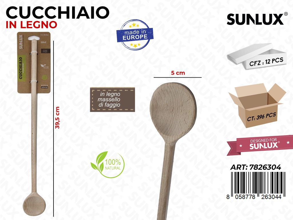 Cucchiaio in Legno di Faggio 5*39.5 Cm